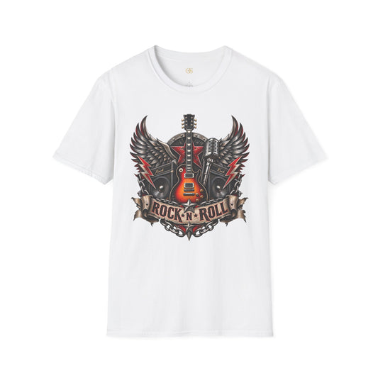 Rock 'n' Roll Guitar Wings T-Shirt — Vintage Electric Guitar Music Tee