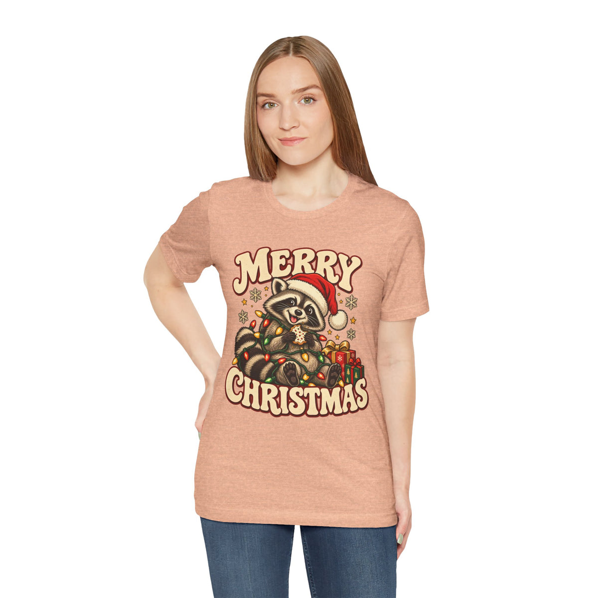 Merry Christmas Raccoon Tee