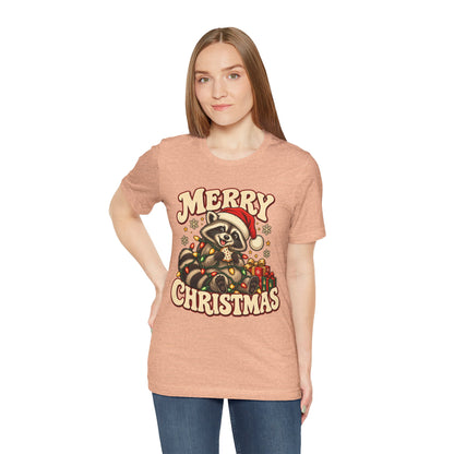 Merry Christmas Raccoon Tee