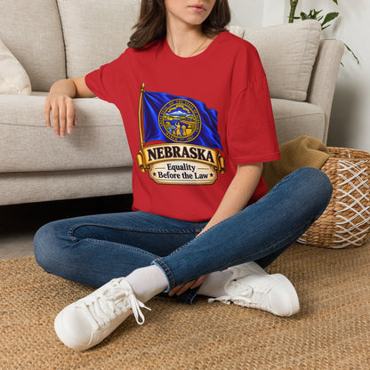 Nebraska State Flag T-Shirt — 'Equality Before the Law' Vintage Seal Tee