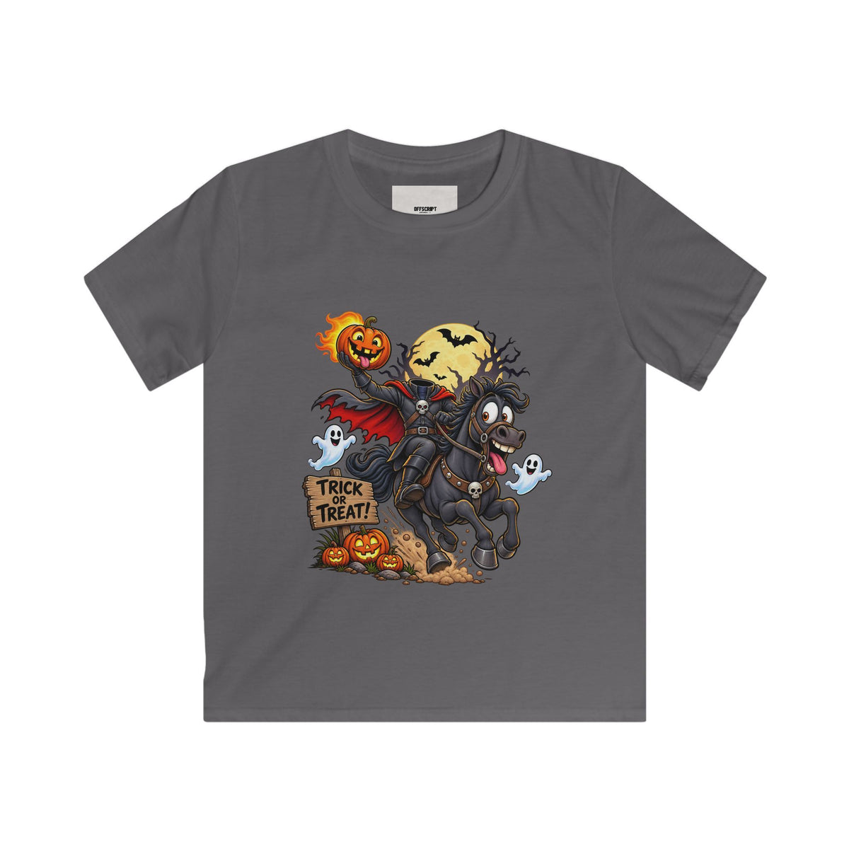 Kids Halloween Tee — Headless Horseman Trick or Treat Shirt for Children