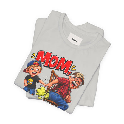 Grampy Asked Me To Pull His Finger Tee — Funny Grandpa & Kid Graphic T-Shirt