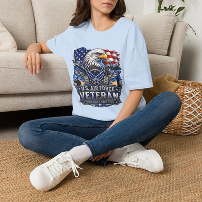 Air Force Veteran Eagle T‑Shirt — U.S. Flag Military Tribute