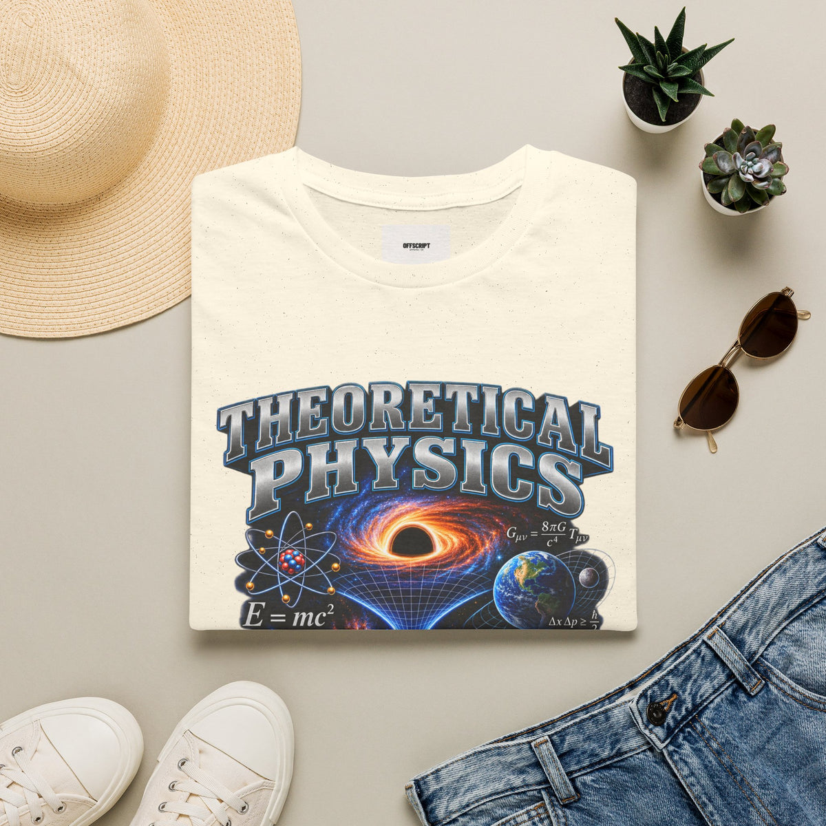 Theoretical Physics Graphic Tee — Science Galaxy Black Hole Design