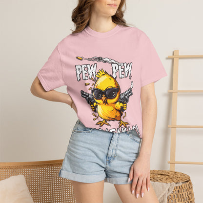 Pew Pew Madafakas Funny Duck Graphic T-Shirt