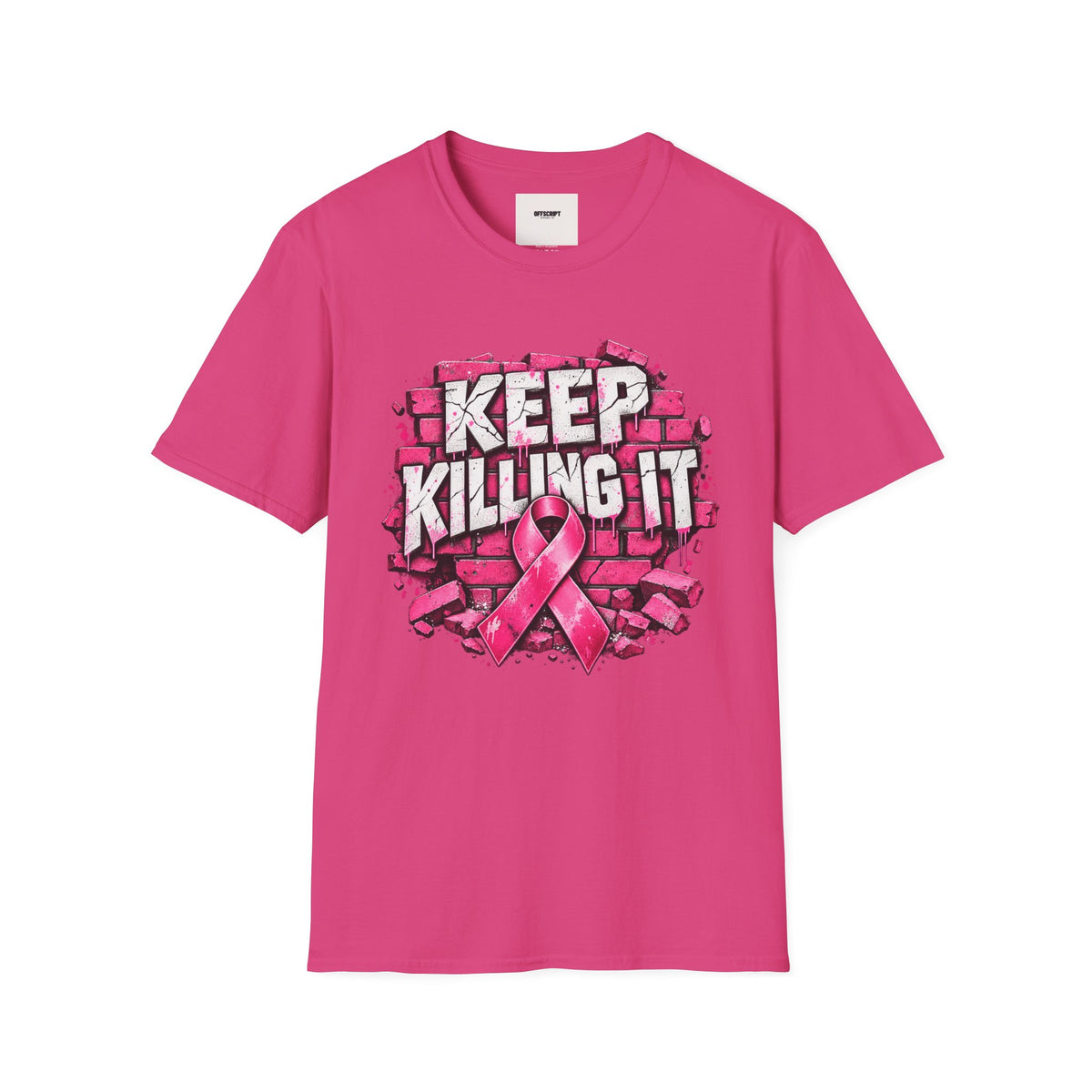 Keep Killing It pink ribbon T-Shirt | Breast Cancer Awareness, Motivational Graphic