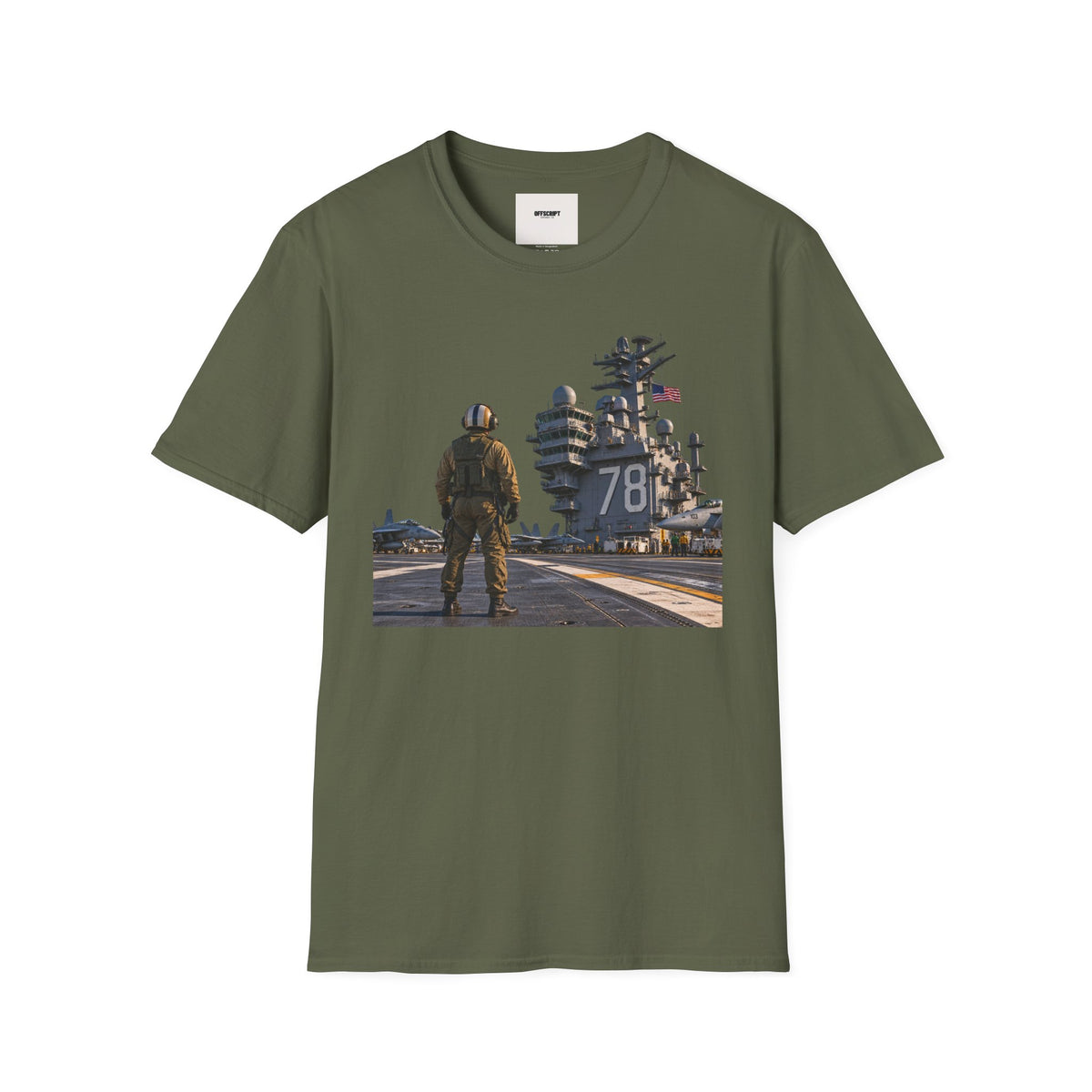 Aircraft Carrier Deck T‑Shirt – Navy Sailor & Carrier 78 Graphic