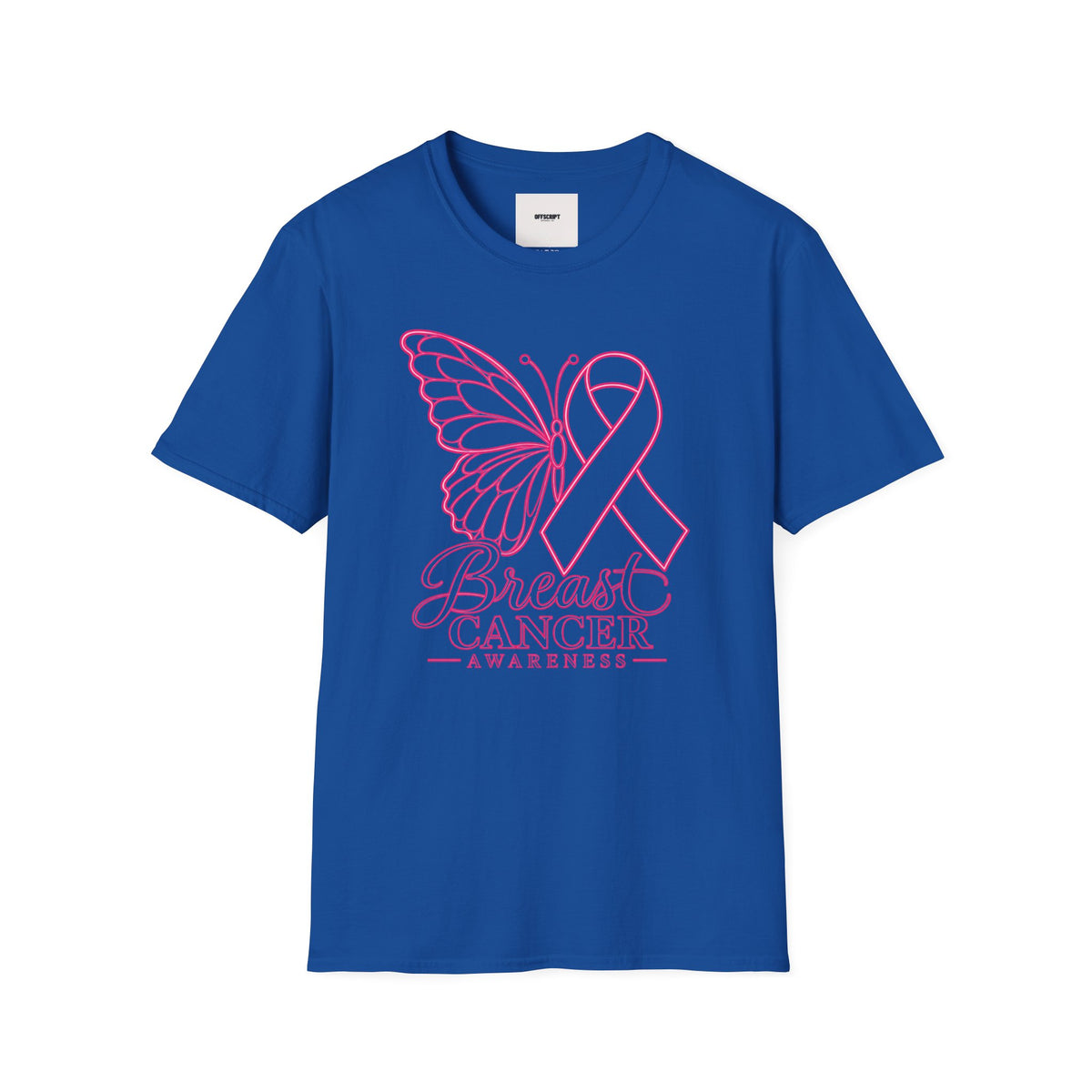 Breast Cancer Awareness Butterfly T-Shirt - Pink Ribbon Support Tee