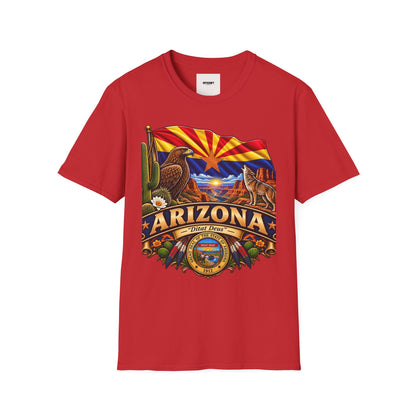Arizona State T-Shirt — Desert Eagle & Coyote Flag Design