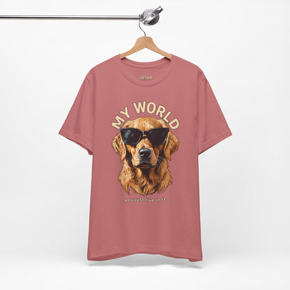 My World Golden Retriever Sunglasses T-Shirt