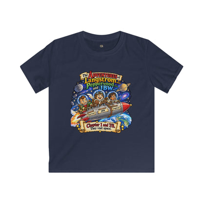 Kids Space Adventure Tee — 'The Adventures of Langstron, Pepperwood & JBW' Rocket Shirt