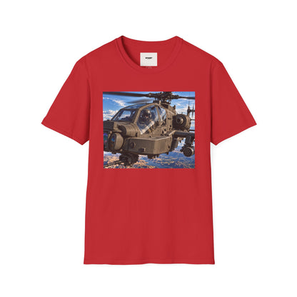 Attack Helicopter Photo T-Shirt — Military Aviator Crew Tee