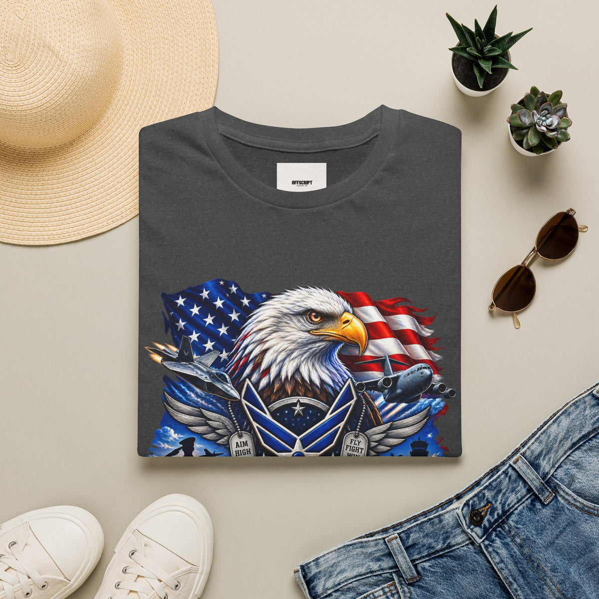 Air Force Veteran Eagle T‑Shirt — U.S. Flag Military Tribute