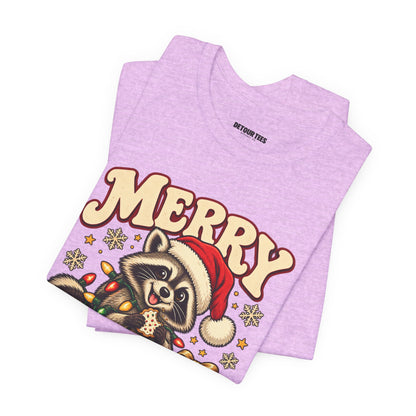 Merry Christmas Raccoon Tee