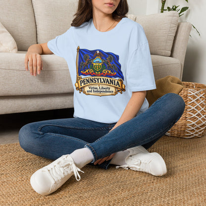 Pennsylvania Flag T‑Shirt — Vintage State Crest Tee