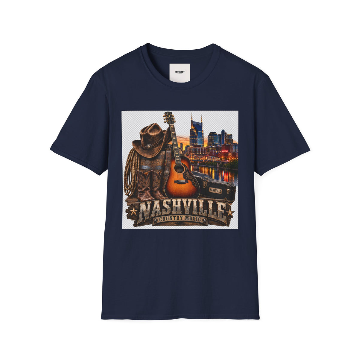 Nashville Skyline Guitar T-Shirt