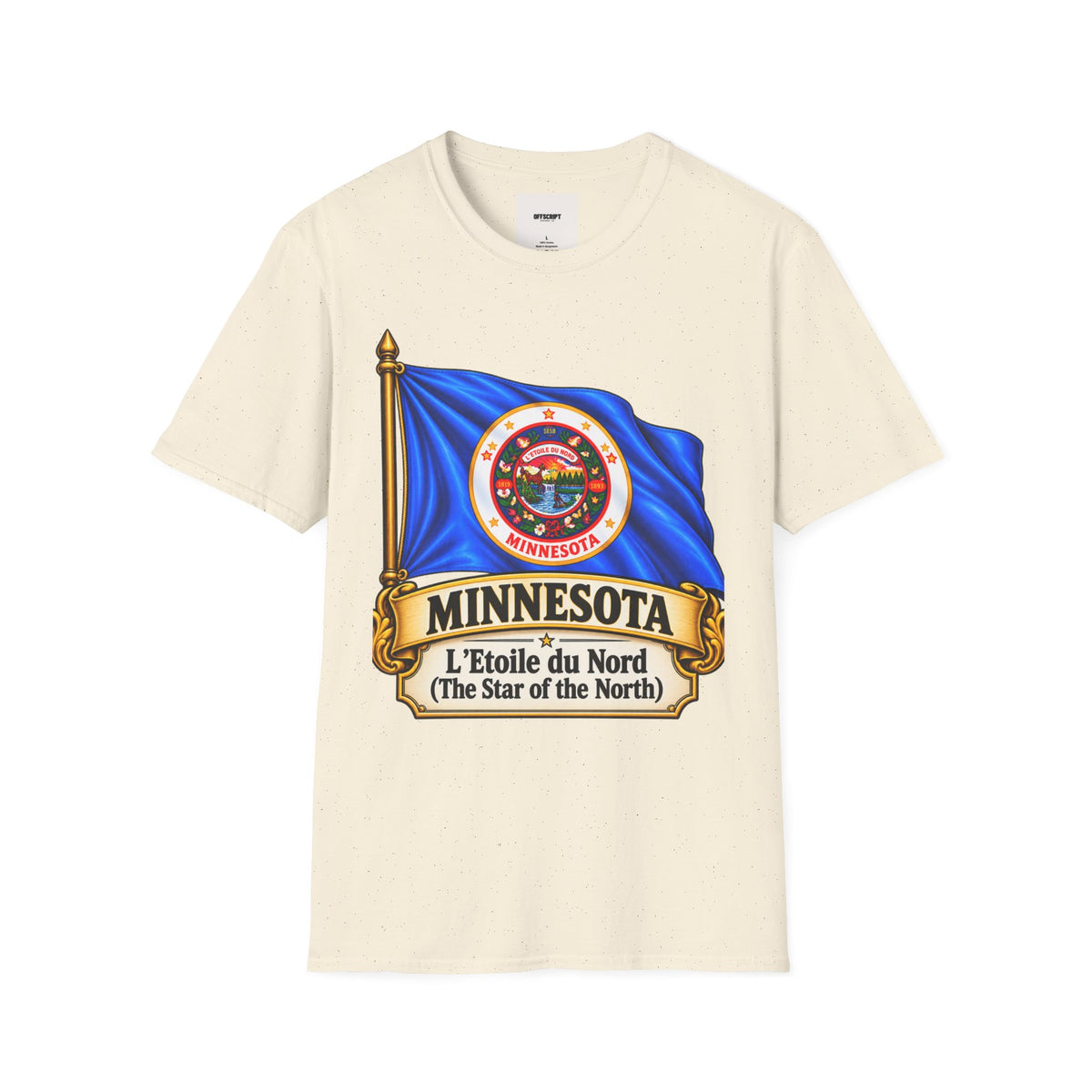 Minnesota Flag T-Shirt - 'Minnesota: L'Étoile du Nord / The Star of the North' Graphic Tee
