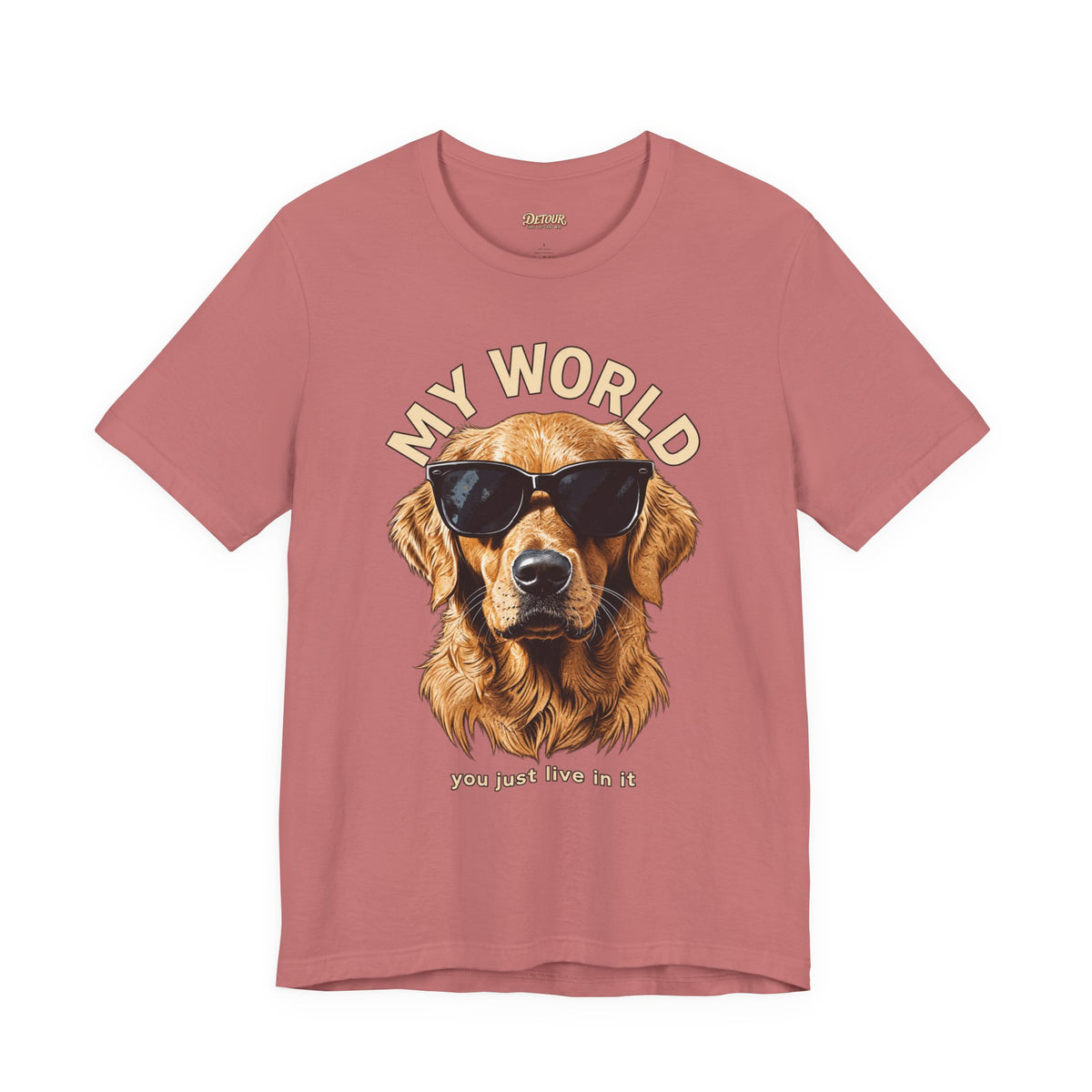 My World Golden Retriever Sunglasses T-Shirt