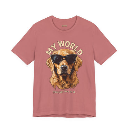 My World Golden Retriever Sunglasses T-Shirt
