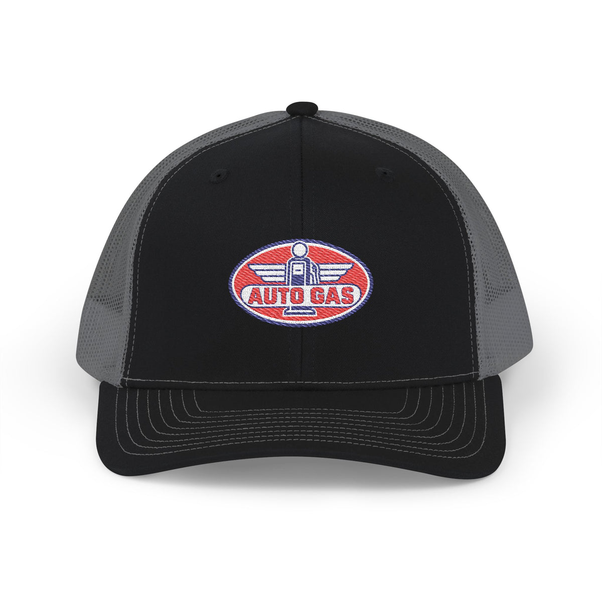 Auto Gas Vintage Trucker Cap — Retro Petrol Logo Snapback