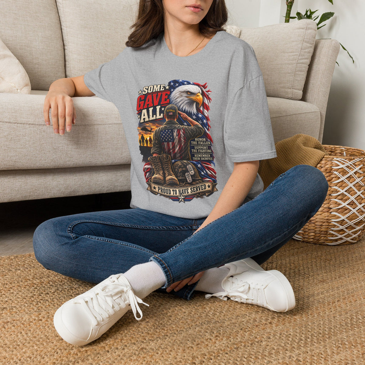 Some Gave All Eagle T-Shirt — Veteran Memorial Patriot Tee