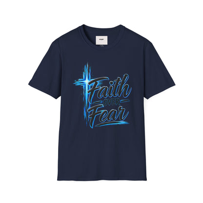 Faith Over Fear T‑Shirt — Christian Cross Inspirational Graphic Tee