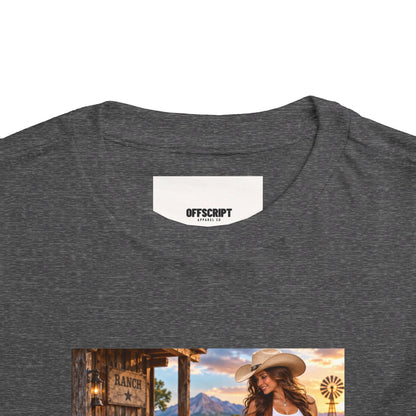 Toddler Tee — "Howdy Ma'am" Cowgirl Graphic Kids Shirt