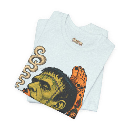 Vintage Frankenstein Smoking Monster T-Shirt
