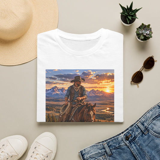 Cowboy Sunset T-Shirt — Western Rider Scenic Graphic Tee