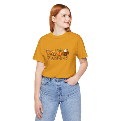 Thankful Harvest Tee — Thanksgiving Pumpkin & Pie Fall Shirt