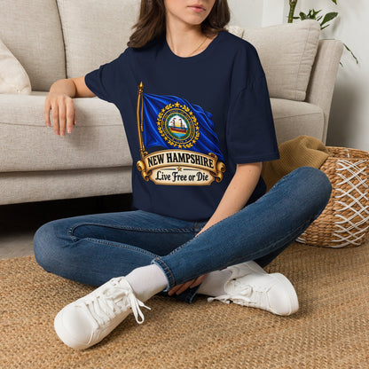 New Hampshire Flag T-Shirt — "Live Free or Die" State Pride Tee
