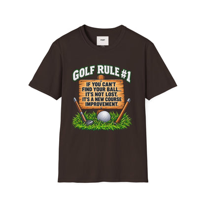 Golf Rule #1 T-Shirt — If You Can’t Find Your Ball Funny Golf Shirt