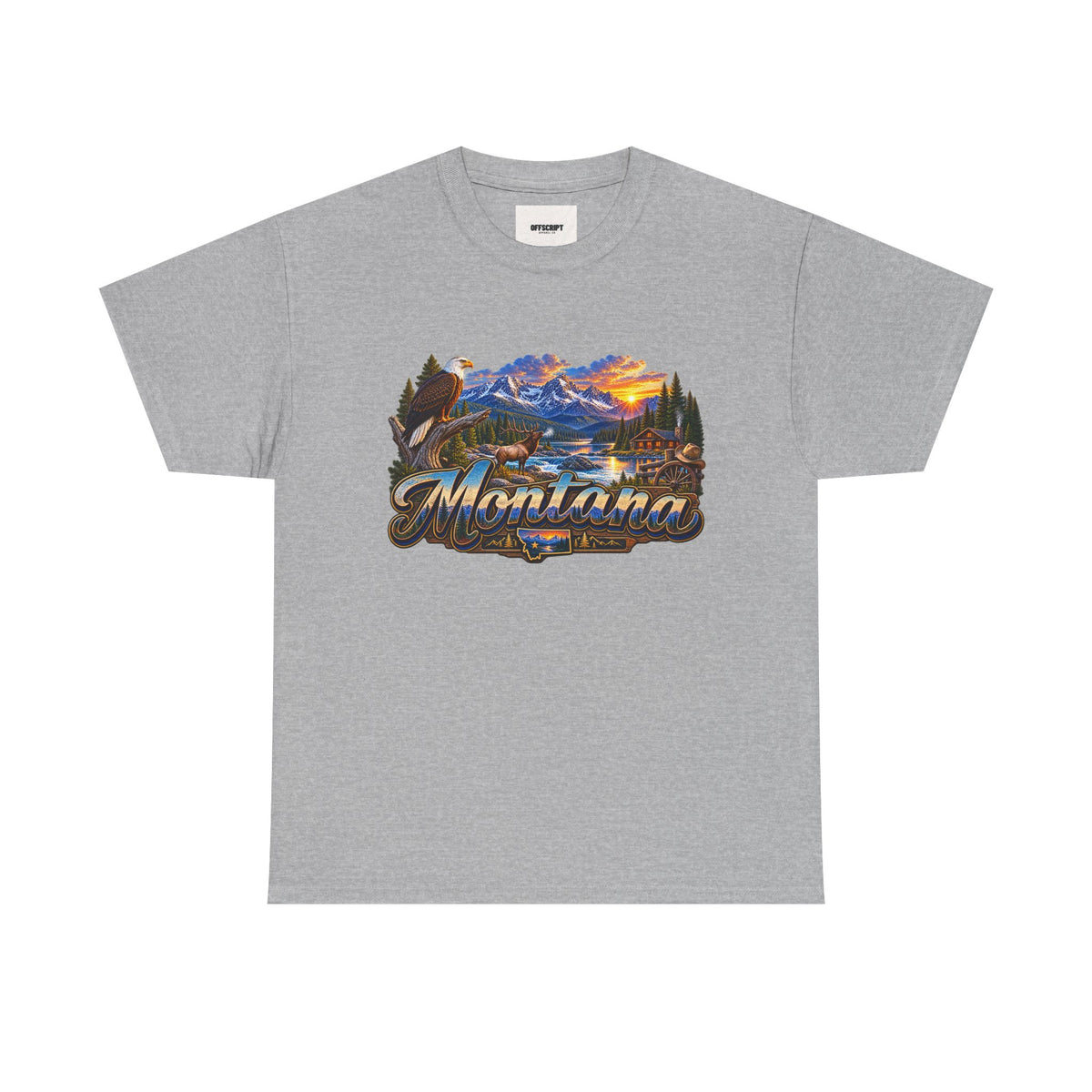 Montana Scenic T-Shirt – Vintage Mountain Lake Graphic Tee
