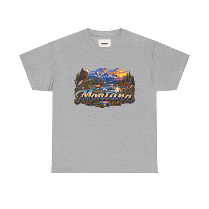 Montana Scenic T-Shirt – Vintage Mountain Lake Graphic Tee