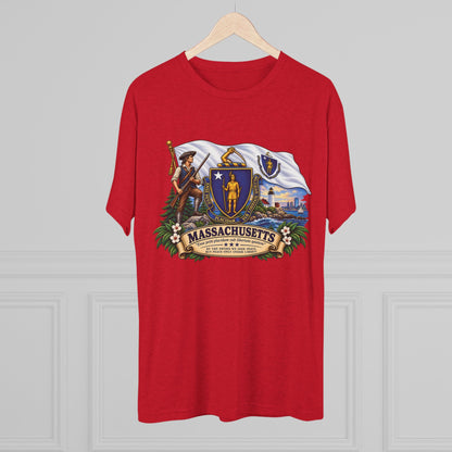 Massachusetts State Flag T‑Shirt — Vintage Coat of Arms Tee