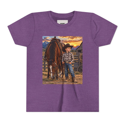 Youth Western Cowboy Tee — Little Cowboy & Horse Graphic Shirt