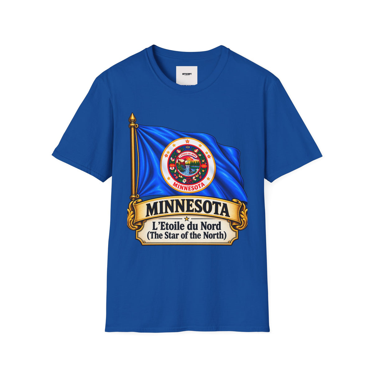 Minnesota Flag T-Shirt - 'Minnesota: L'Étoile du Nord / The Star of the North' Graphic Tee