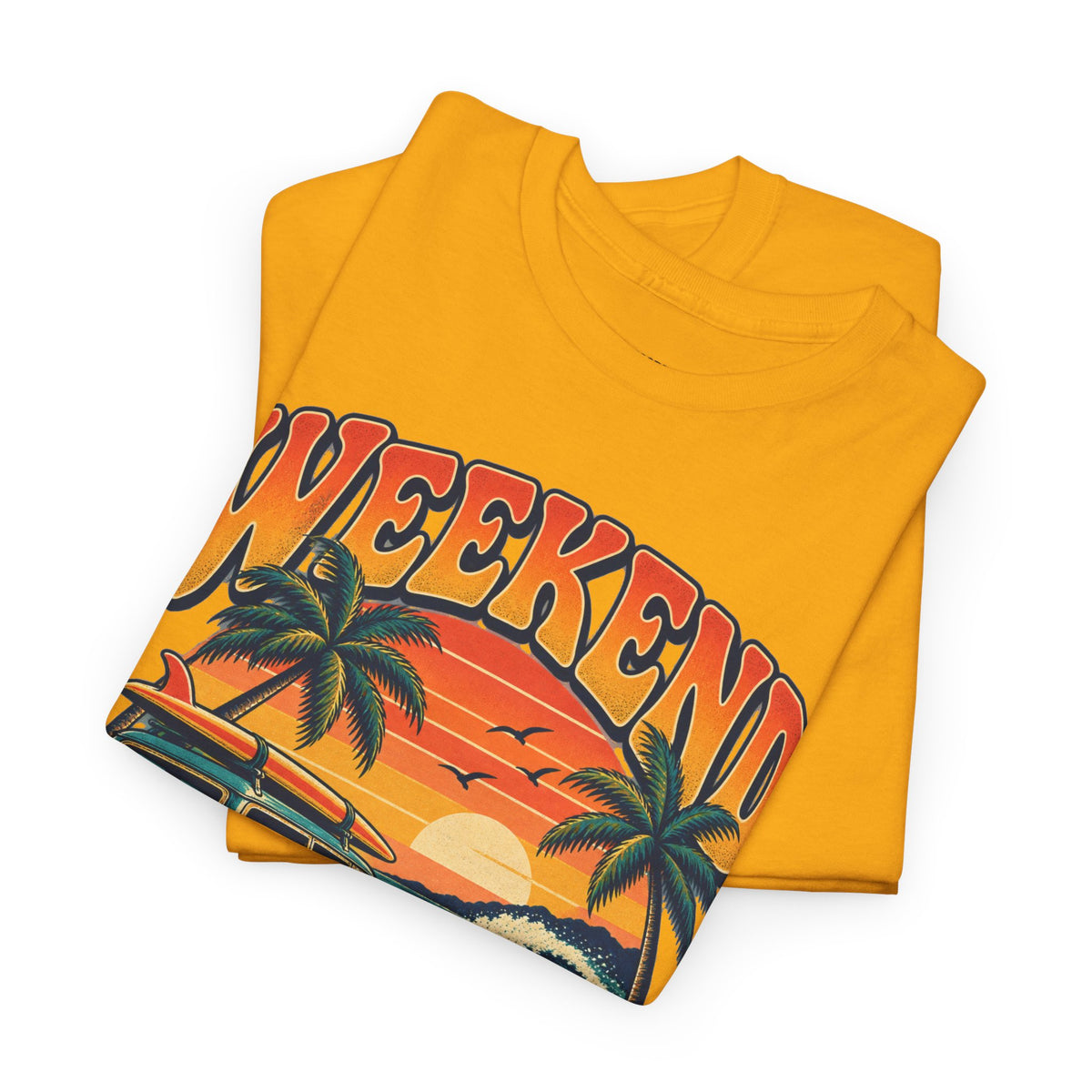 Weekend State of Mind Tee – Retro Surf Van Sunset T-Shirt