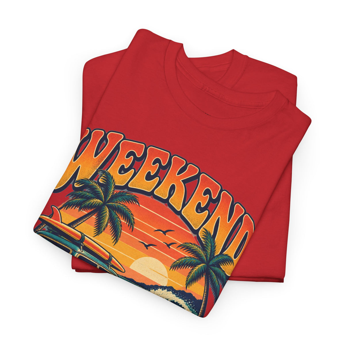 Weekend State of Mind Tee – Retro Surf Van Sunset T-Shirt