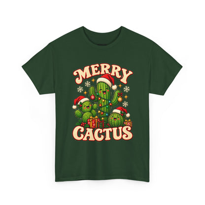 Merry Cactus Christmas Tee — Festive Holiday Cactus Shirt