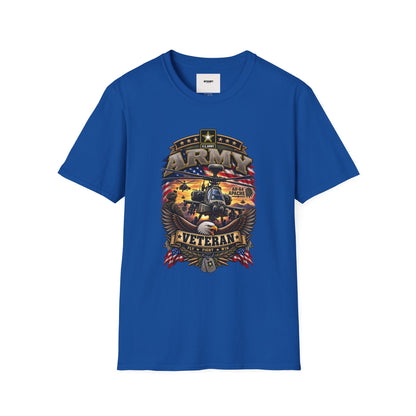 Army Veteran AH-64 Apache T-Shirt — Patriotic Military Helicopter Tee