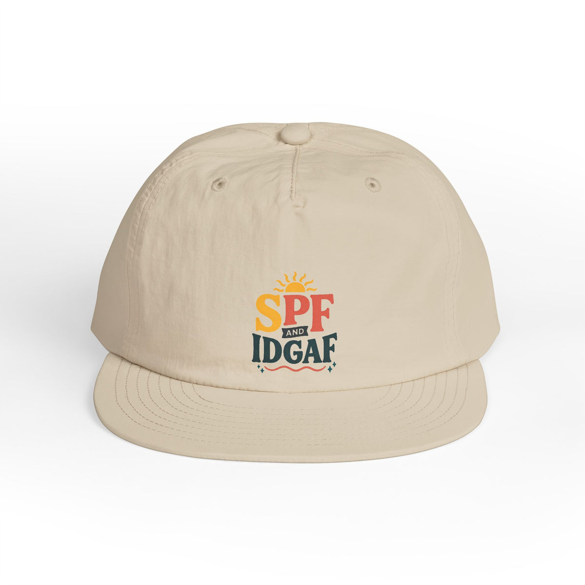 SPF IDGAF Surf Cap | Retro Sun Typography Hat