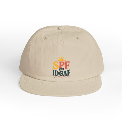 SPF IDGAF Surf Cap | Retro Sun Typography Hat