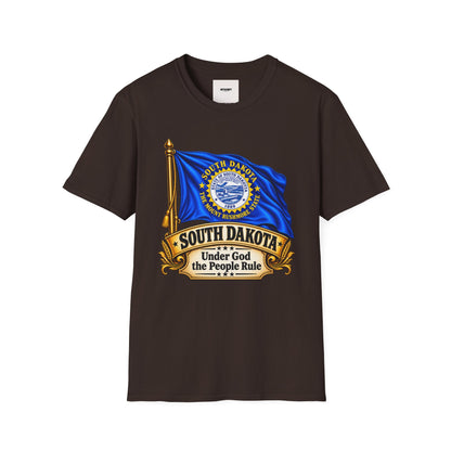 South Dakota Flag T‑Shirt — "Under God the People Rule" State Pride Tee