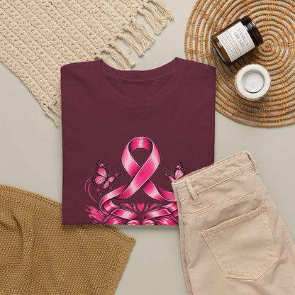 T-Shirt — Her Fight Our Strength Pink Ribbon Breast Cancer Awareness Tee