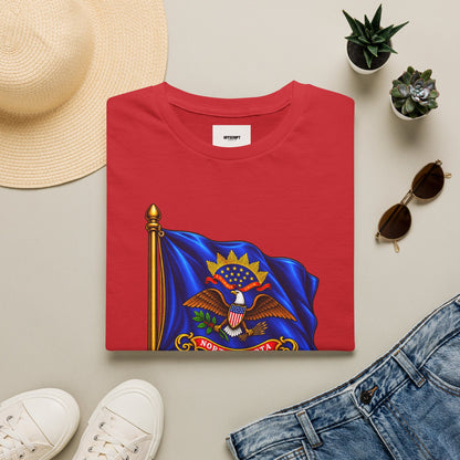 North Dakota State Flag T-Shirt — Liberty and Union Quote