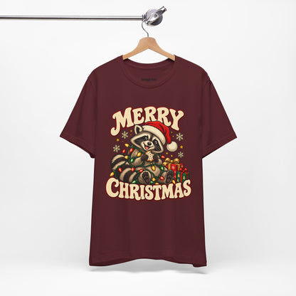 Merry Christmas Raccoon Tee