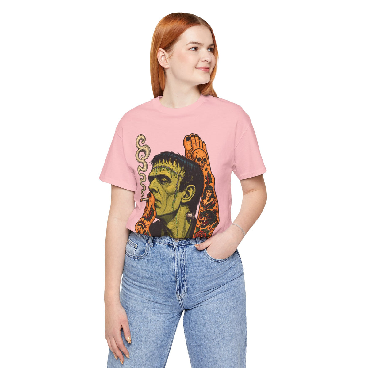Vintage Frankenstein Smoking Monster T-Shirt
