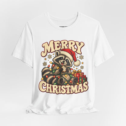 Merry Christmas Raccoon Tee