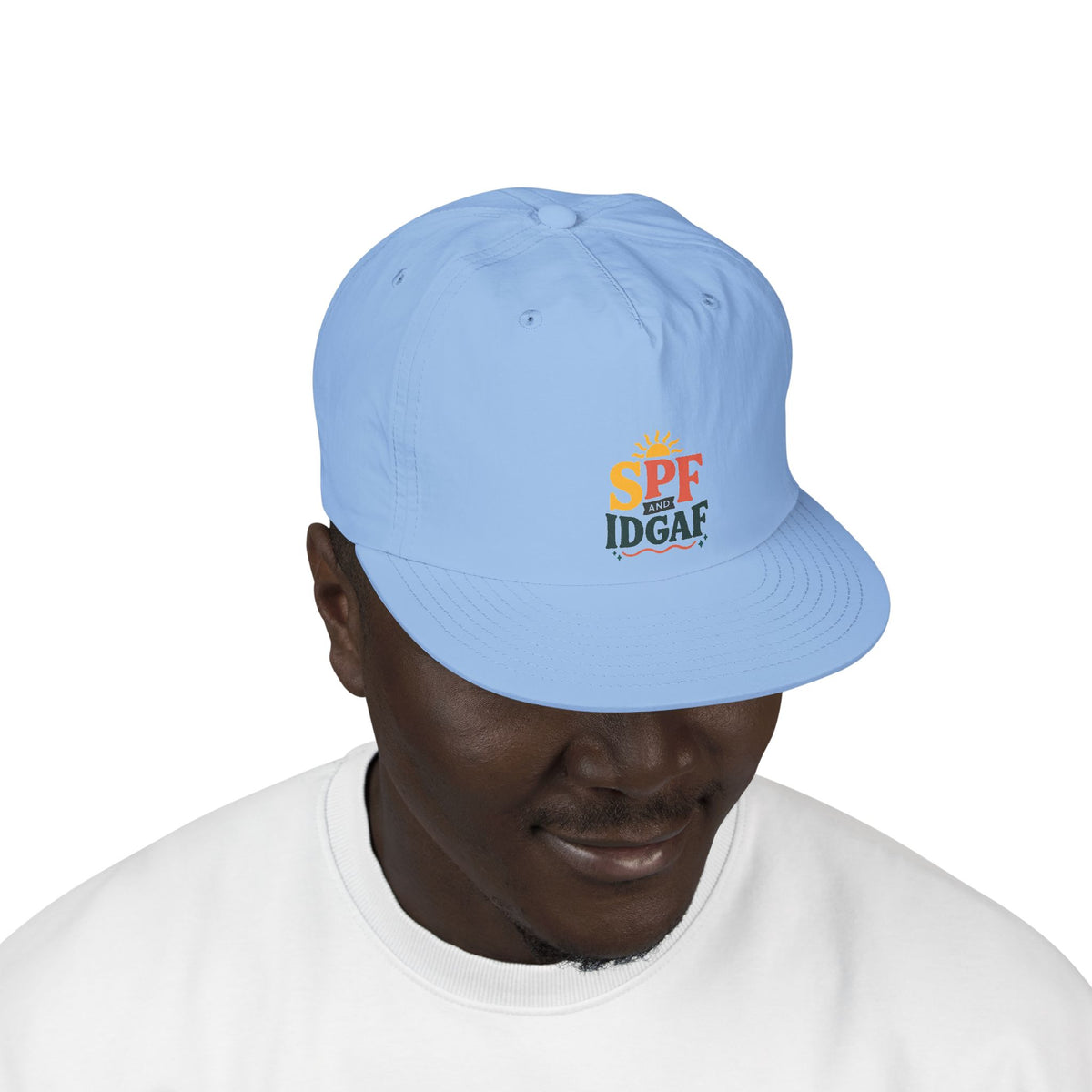SPF IDGAF Surf Cap | Retro Sun Typography Hat